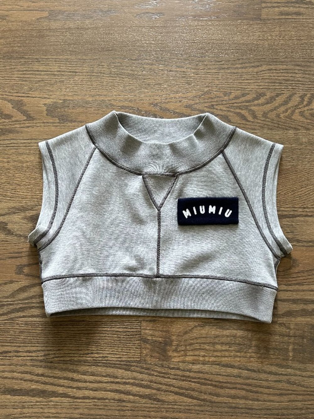 MIUMIU Grey Fleece Crop Top